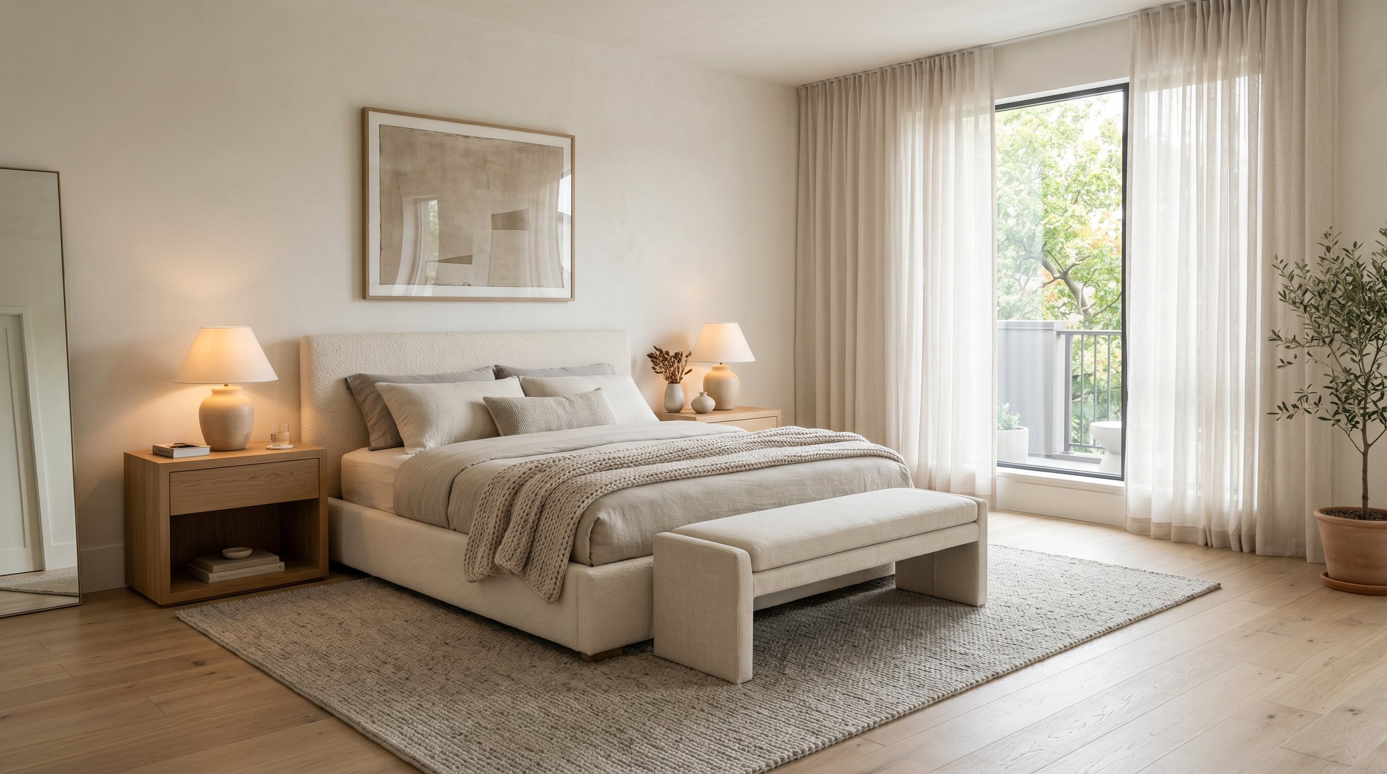 Staged bedroom
