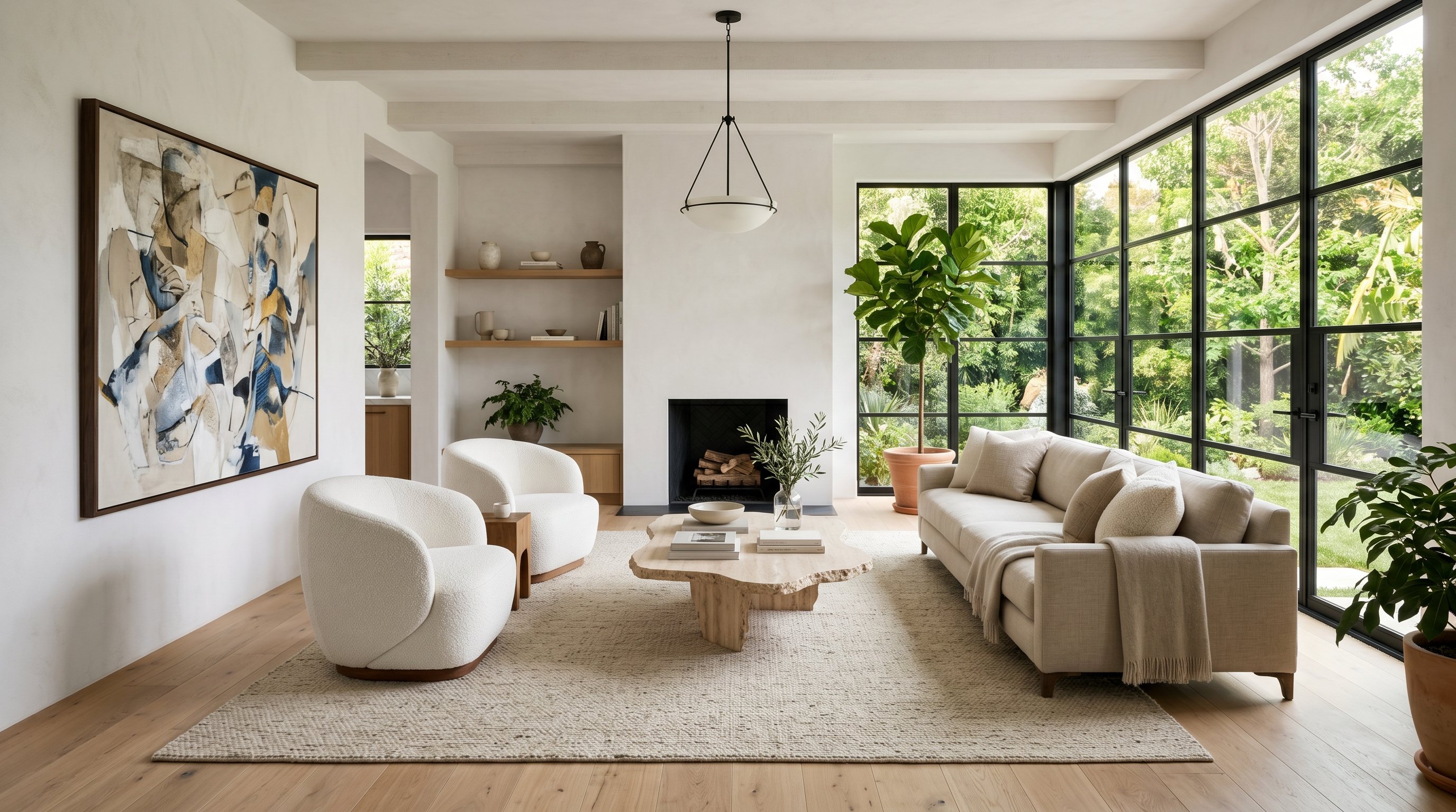 Staged living room